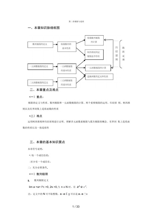 《数学研究》第二章极限与连续