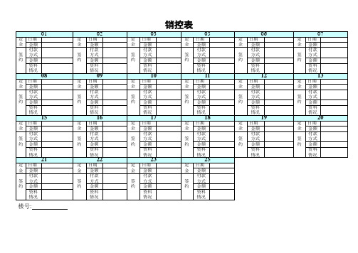 销控表