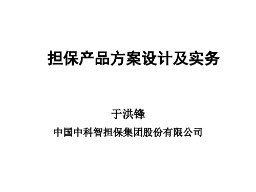 3---担保产品方案设计及实务(于洪锋1030)