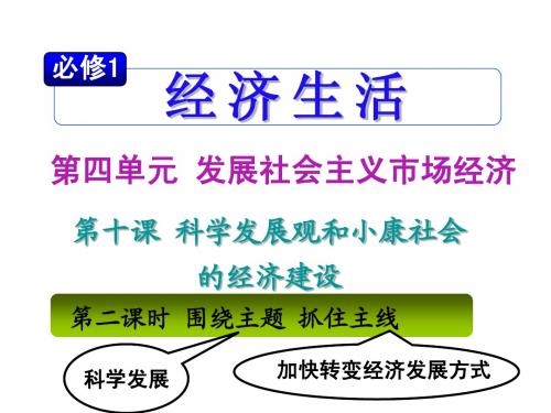 【政治】10.2围绕主题 抓住主线课件(人教版必修1)