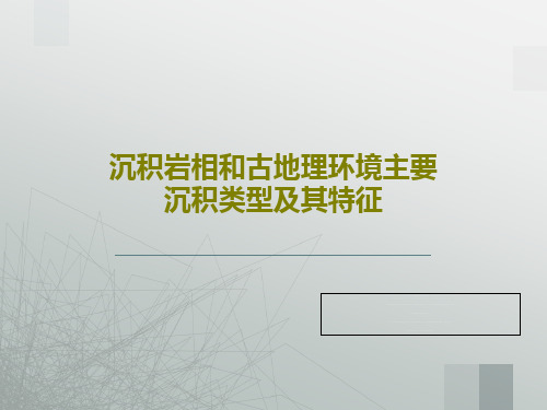 沉积岩相和古地理环境主要沉积类型及其特征共27页文档