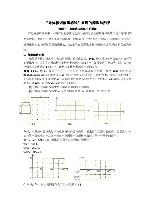 “导体棒切割磁感线”题型与归类