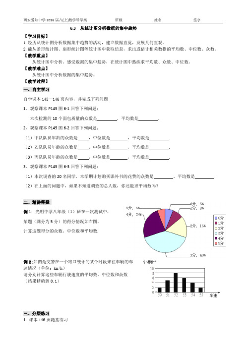 6.3从统计图分析数据的集中趋势