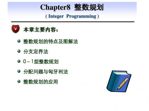 第八章:整数规划