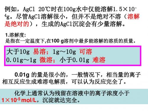 3.4沉淀溶解平衡