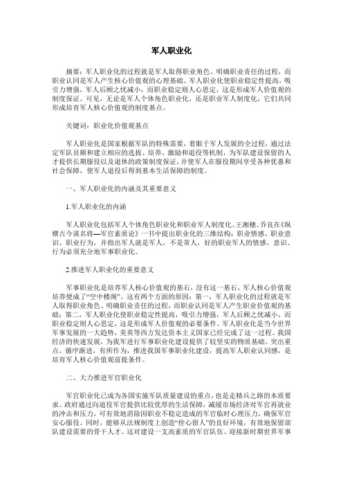 军人职业化
