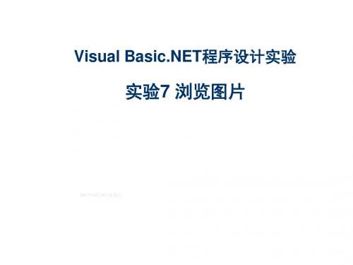 Visual BasicNET程序设计实验实训指导实验7 浏览图片