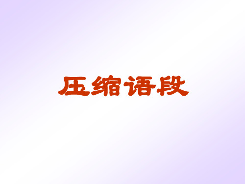 广东省高中语文新课程优质课例一等奖课件展示：高考复习语段压缩专题