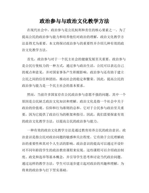 政治参与与政治文化教学方法