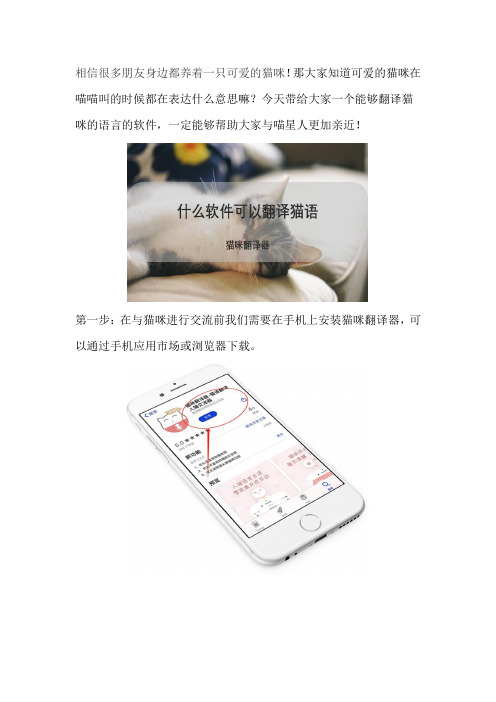什么软件可以翻译猫语