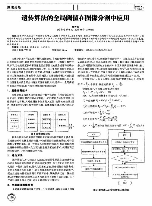 遗传算法的全局阈值在图像分割中应用