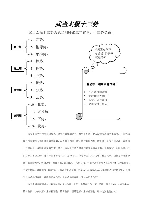 武当太极十三式简介