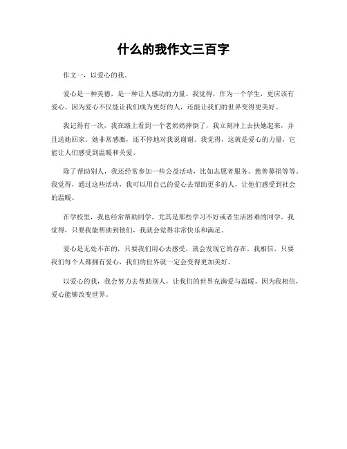 什么的我作文三百字