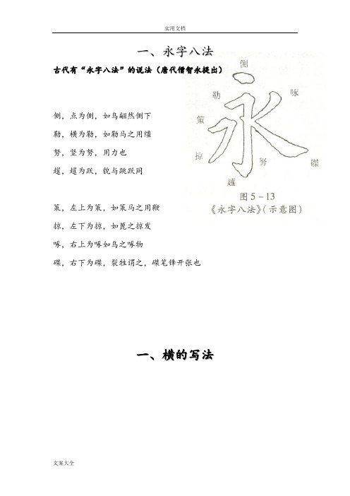 永字八法-毛笔字练习