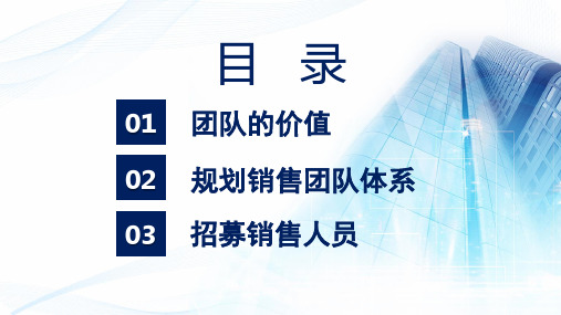 创意简约销售团队建设规划与招募通用PPT专题演示