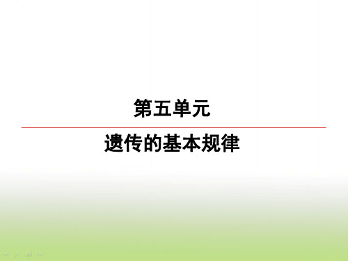 2020版高考生物(江苏专用)大一轮复习第5单元第2讲基因的自由组合定律PPT课件