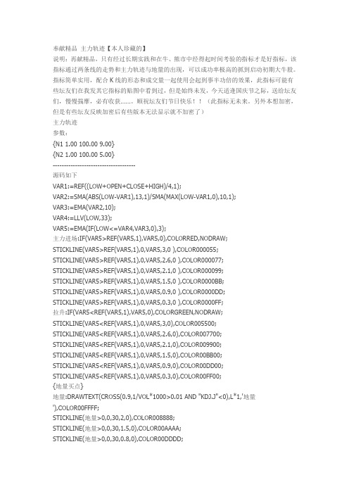 通达信抓牛指标 源码 副图 说明