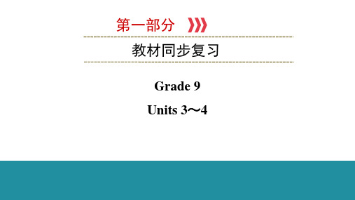 2024年人教版英语中考一轮复习习题课件九年级全册Units3～4(1)