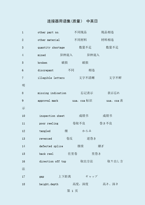 中英文连接器用语44页word