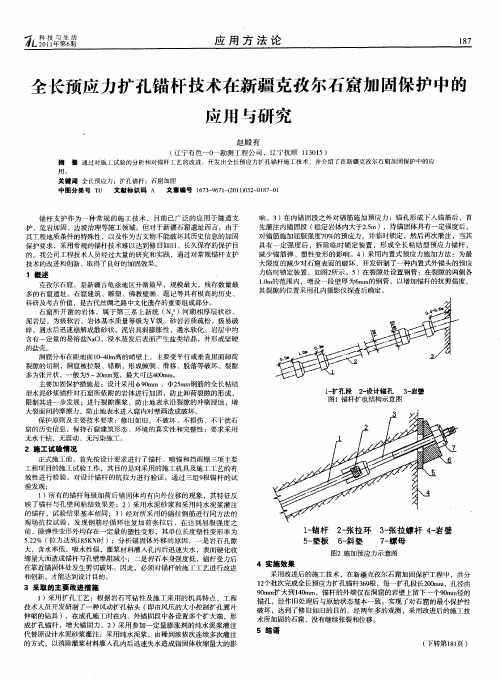 全长预应力扩孔锚杆技术在新疆克孜尔石窟加固保护中的应用与研究