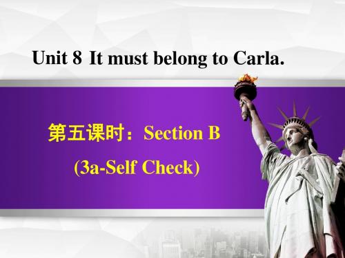 英语人教九年级上册Unit 8 It must belonUnit 8 Section B (3a