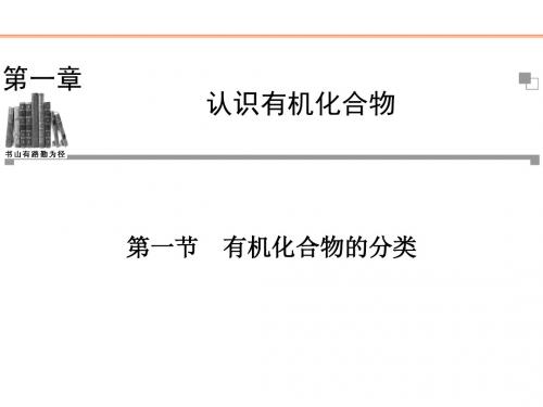 人教版高中化学选修五课件第一章第一节有机化合物的分类