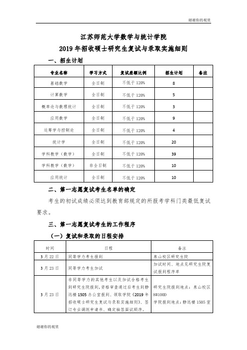 2019年招收硕士研究生复试与录取实施细则.doc