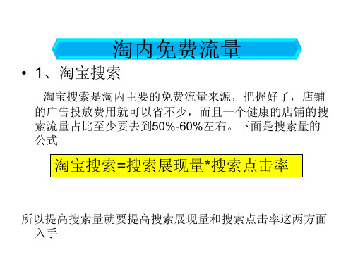 淘宝天猫淘内关键词优化