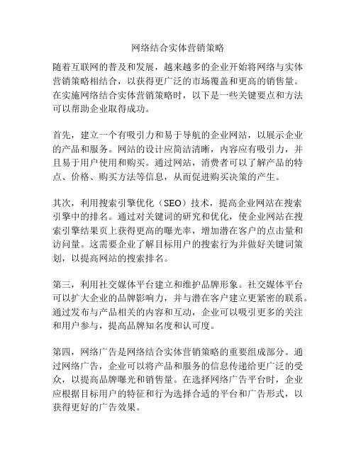 网络结合实体营销策略