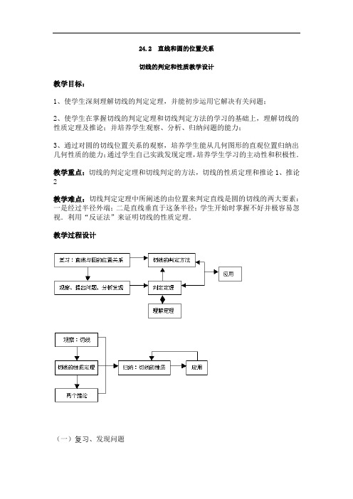 初中数学_直线与圆的位置关系教学设计学情分析教材分析课后反思