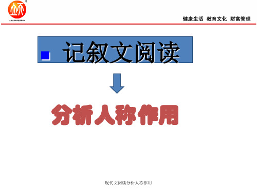 现代文阅读分析人称作用 ppt课件