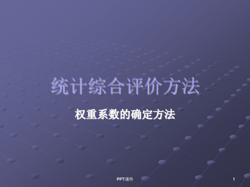 权重系数的确定方法  ppt课件