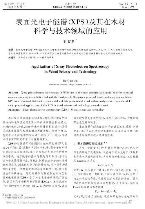 表面光电子能谱_XPS_及其在木材科学与技术领域的应用