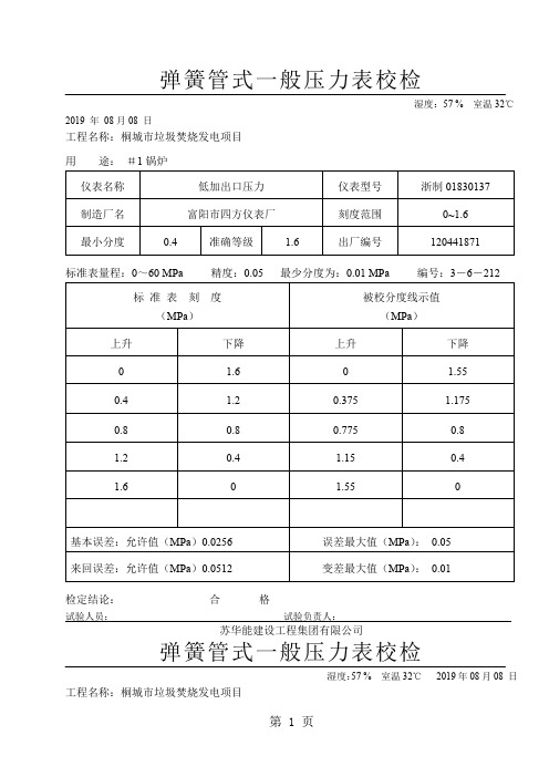 压力表校验表word资料73页