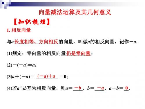 向量减法运算及其几何意义