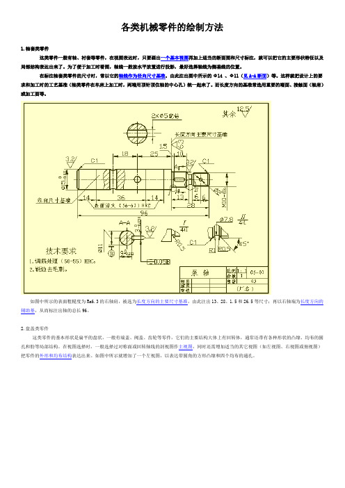 各类机械零件的绘制方法