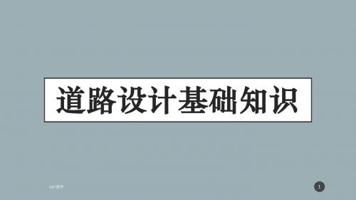 道路设计基础知识  ppt课件