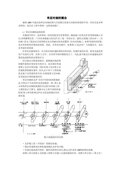 单层衬砌的概念