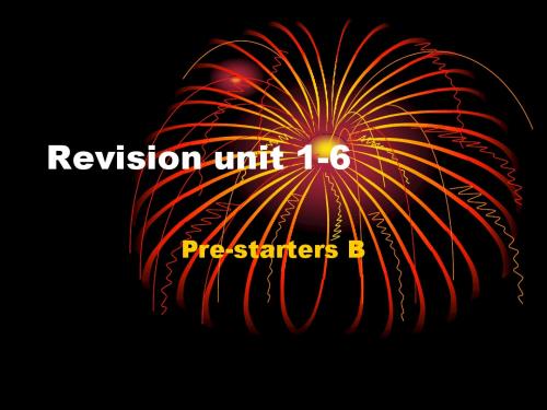 剑桥预备级下册Revision unit 1-6