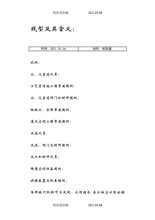 暖通空调、给排水、消防CAD图例符号之欧阳道创编