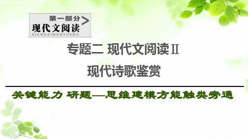 2021版新高考语文一轮课件：现代文阅读Ⅱ+现代诗歌鉴赏   现代诗歌鉴赏选择题