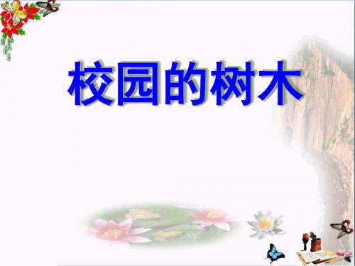 教科版小学科学三年级上册第一单元《校园的树木》PPT课件