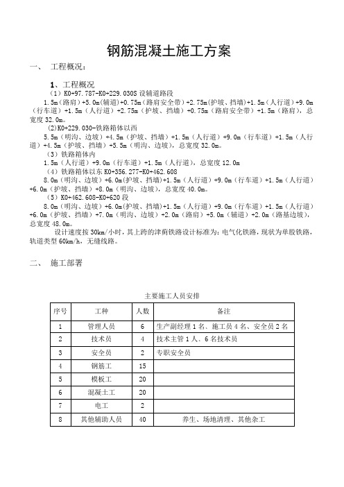 钢筋混凝土施工方案