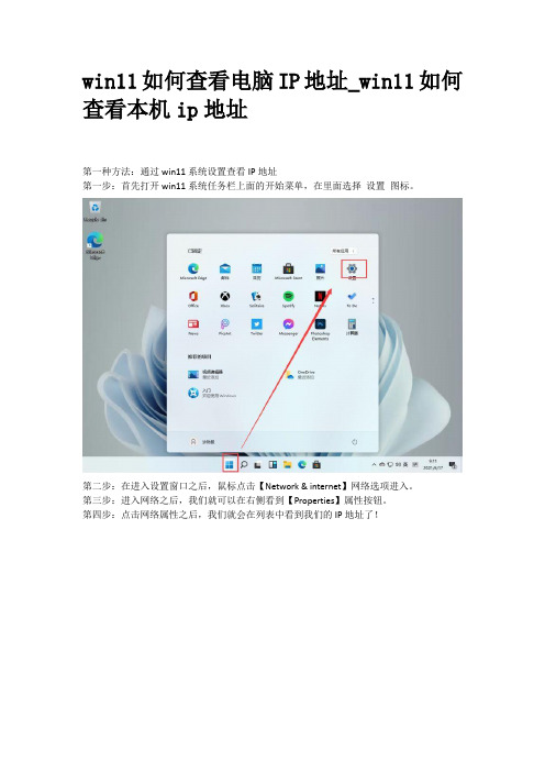 win11如何查看电脑IP地址