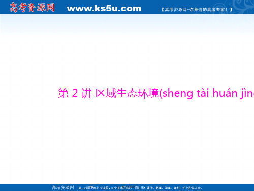 高考专题提升高考地理二轮复习课件第一部分专题三第讲区域生态环境建设全国通用