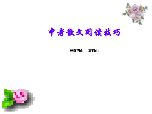 中考散文阅读技巧(精品)