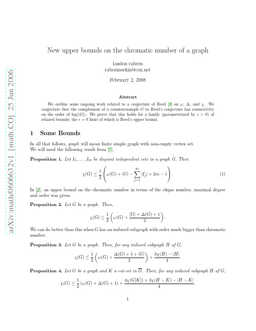 New upper bounds on the chromatic number of a graph