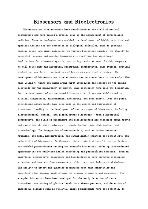 Biosensors and Bioelectronics