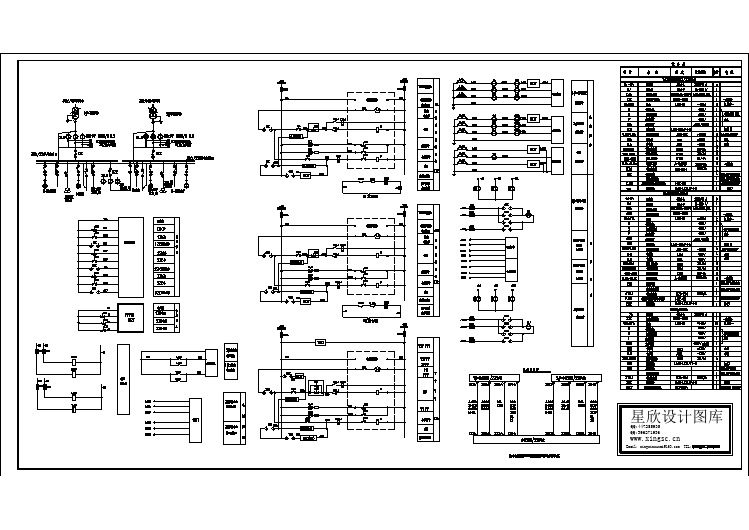 某标准型号设备自投二次电气系统设计原理CAD图纸