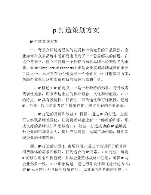 ip打造策划方案